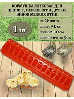 Кормушка для кур для цыплят для перепелов 50 см 1 шт